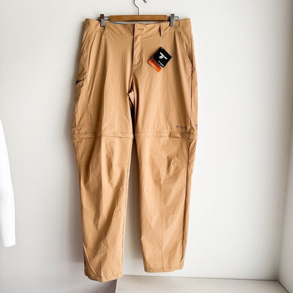 Columbia Light Beige Straight Leg Active Fit Convertible Outdoor Pants 16